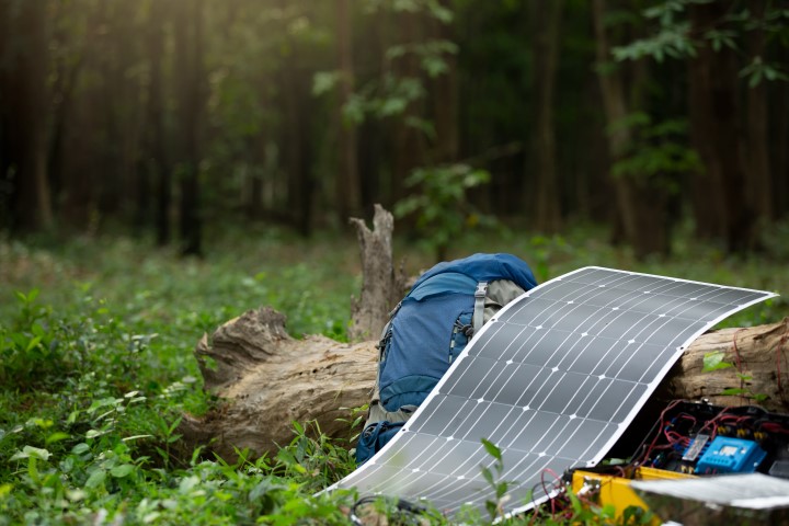 photo of flexible solar cells