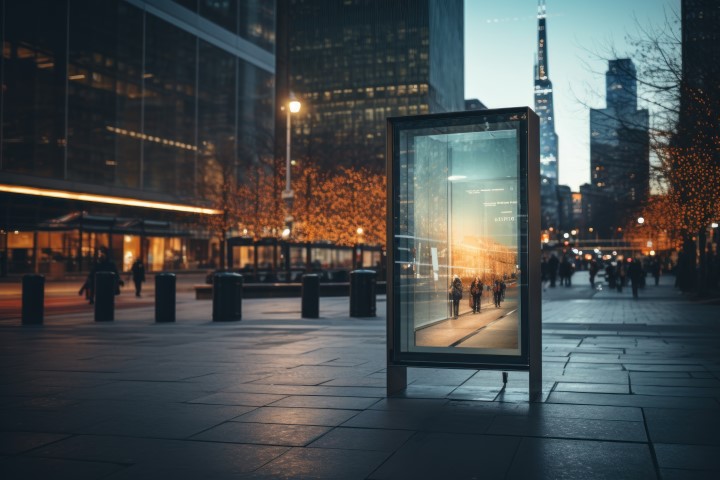 photo of a digital signage