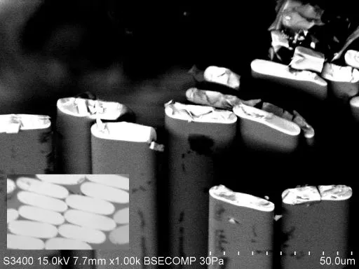 Eガラス：フラットガラスファイバ INNOFIBER®