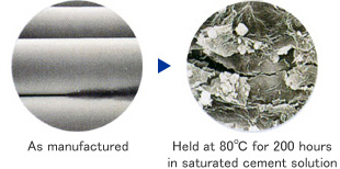 photos of NEG’s E Glass Fiber alkali erosion