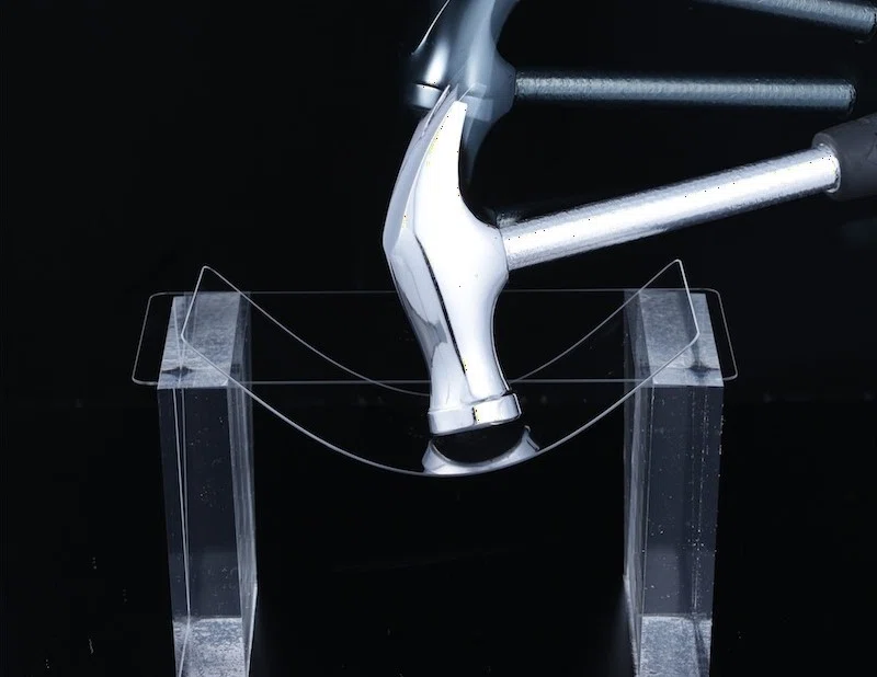 Hammer test on NEG glass