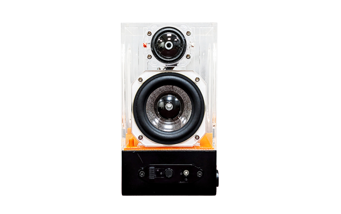 A prototype speaker using an ultra-thin glass diaphragm